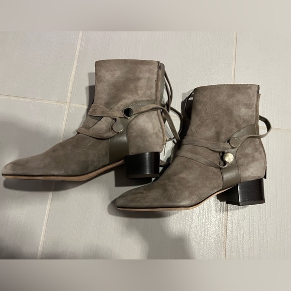 Jimmy Choo Houston 45 suede tie back boots - Picture 2 of 7